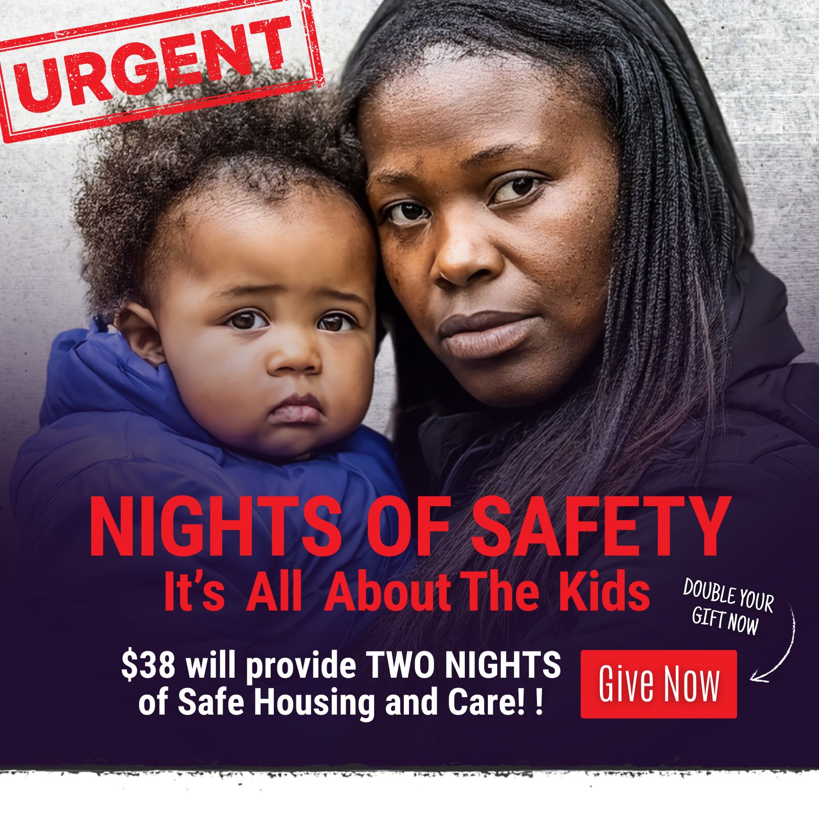 Donate to the Nights of Safety campaign and provide safe housing for kids.