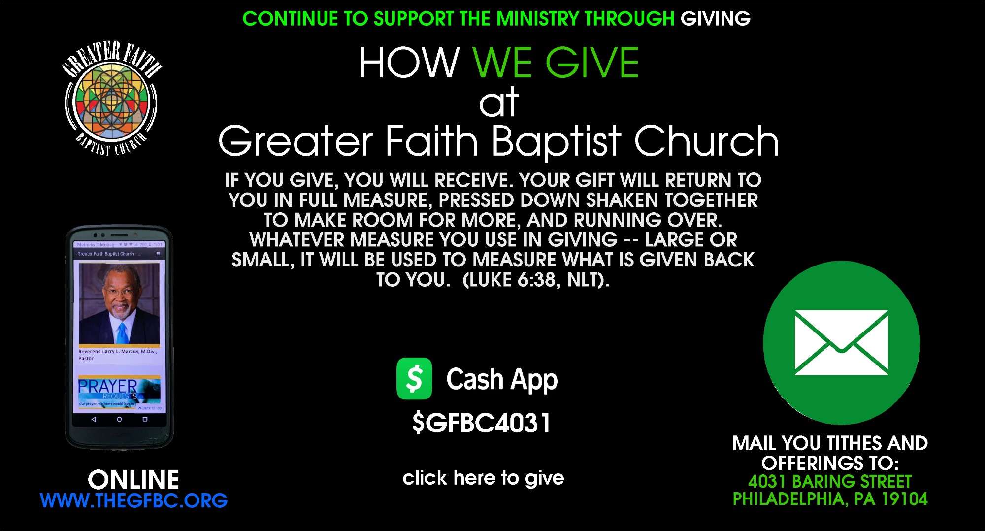 Greater Faith Baptist Church - Home