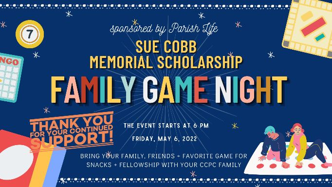 Fun game night to support the Sue Cobb Memorial Scholarship Fund