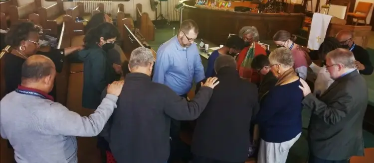 Retirement Prayer for Pastor Carol Jamieson Brown at Irving Park Baptist Church.