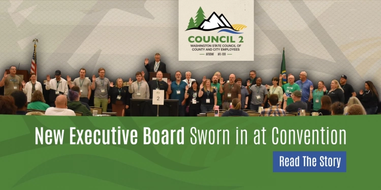 Council 2 executive board swearing in ceremony.