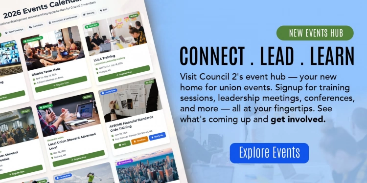 Advertisement for Council 2 Event Hub