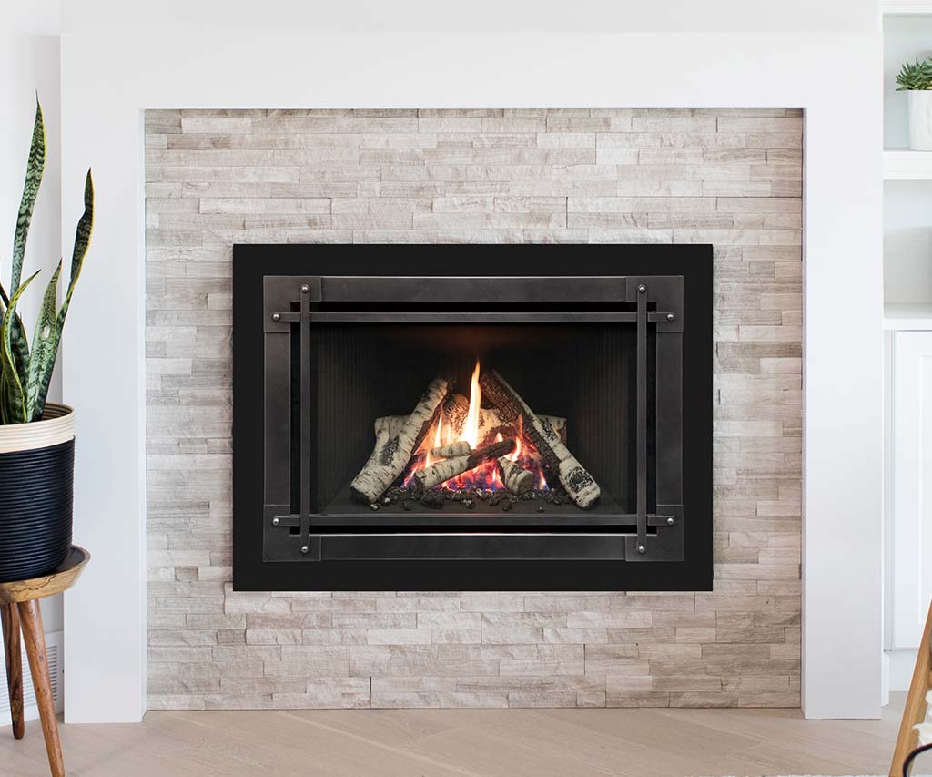 Natural gas or propane fireplace