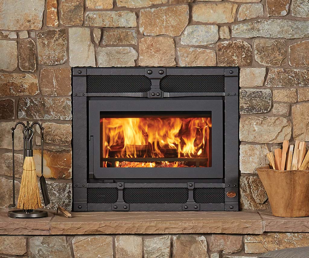 Wood fireplace